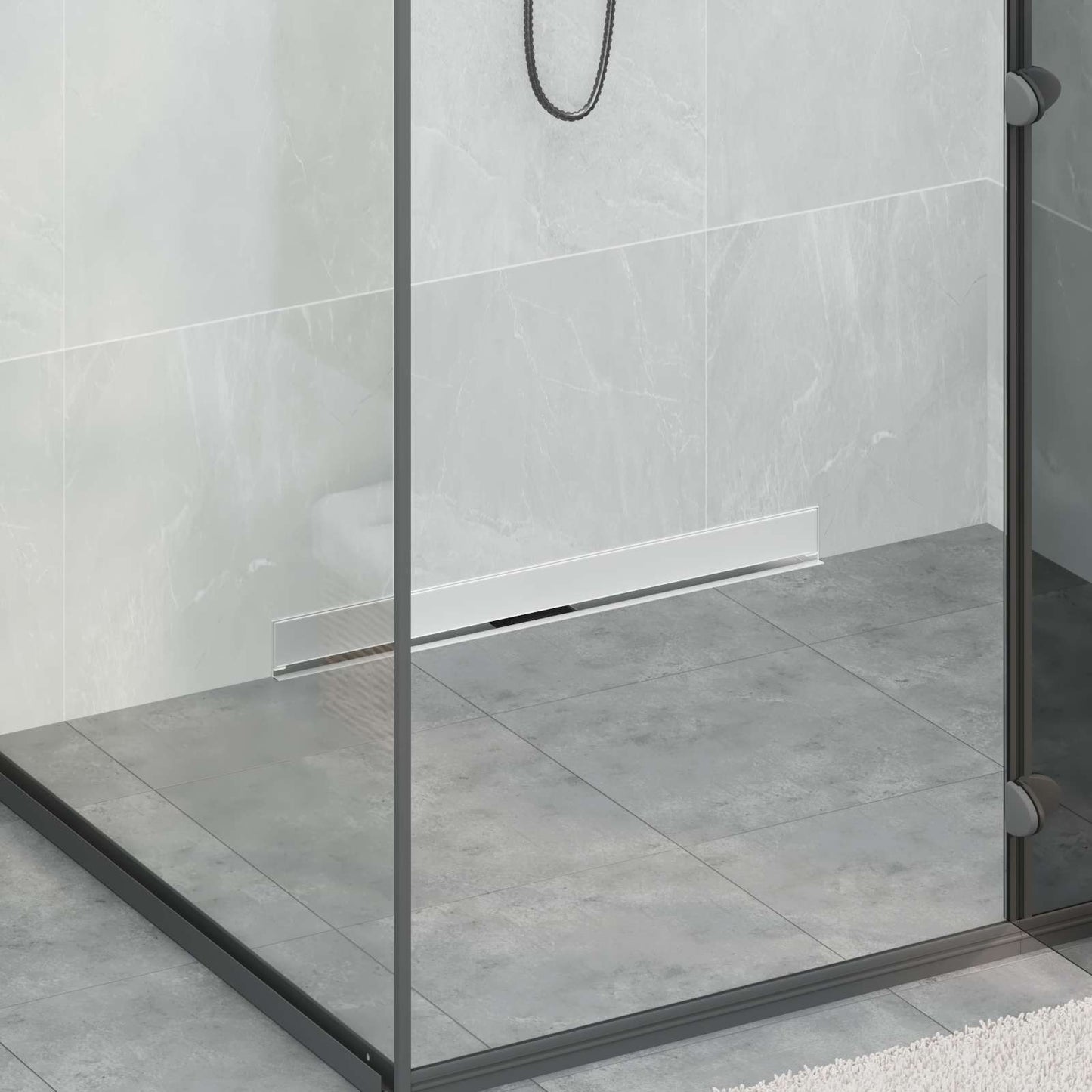 Vidaxxl caniveau de douche mural argent 70 cm acier inoxydable 304
