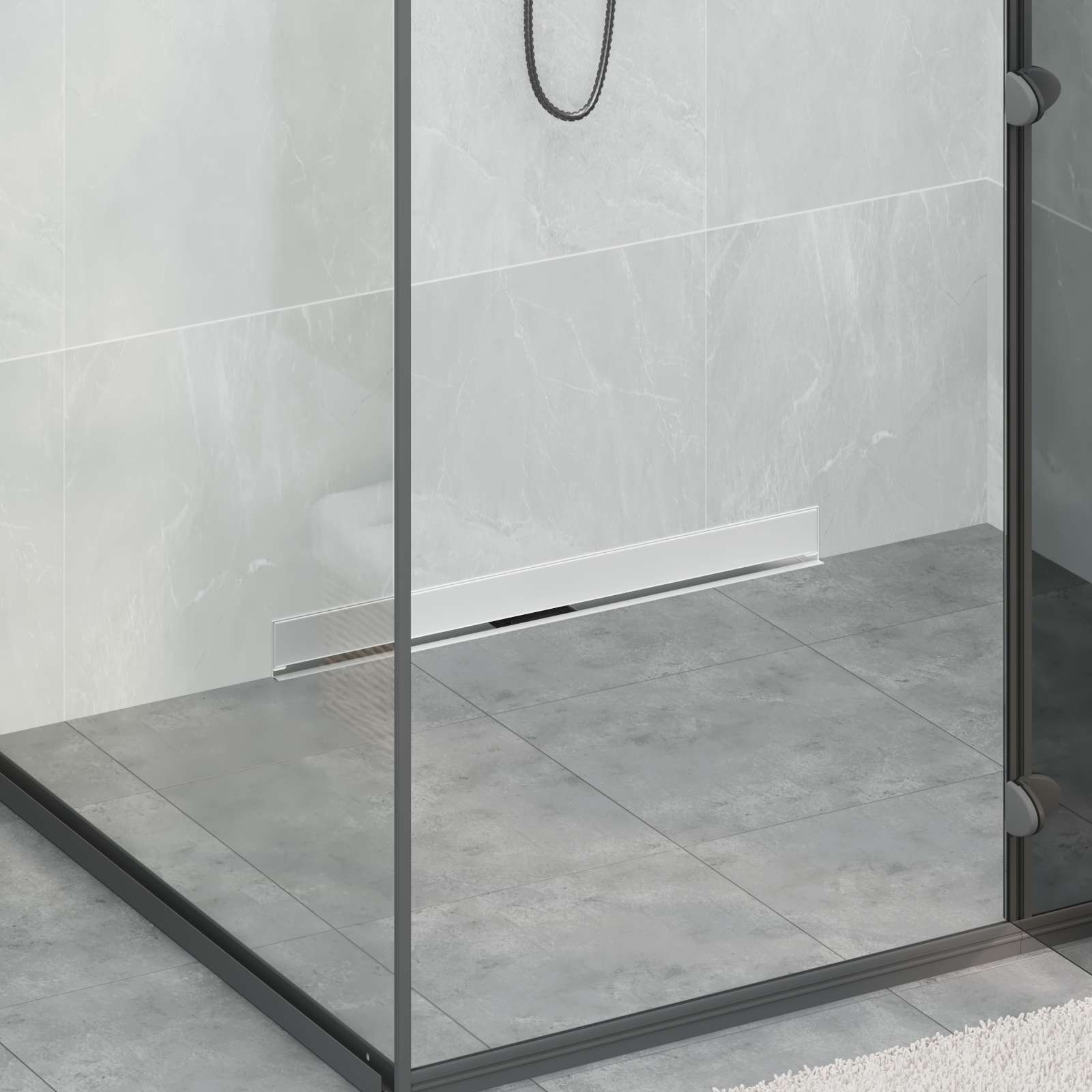 Vidaxxl caniveau de douche mural argent 70 cm acier inoxydable 304