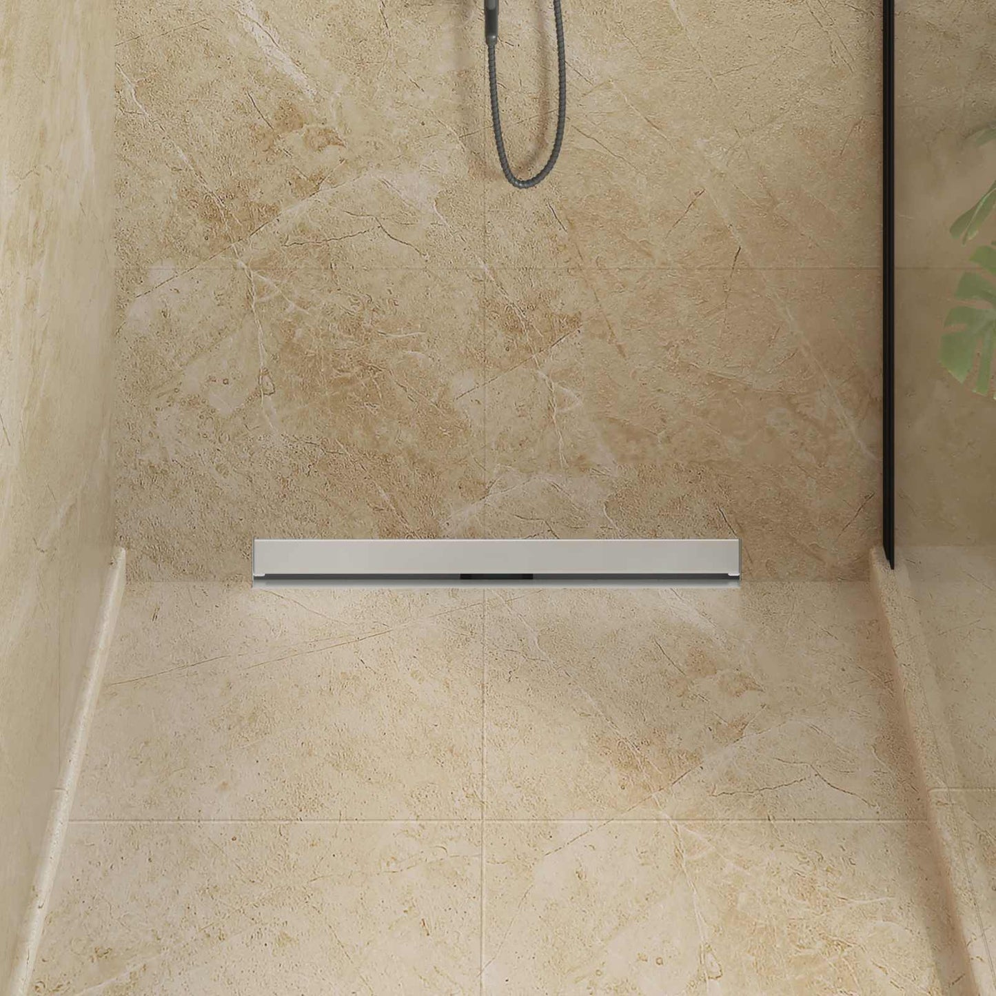 Vidaxxl caniveau de douche mural argent 70 cm acier inoxydable 304