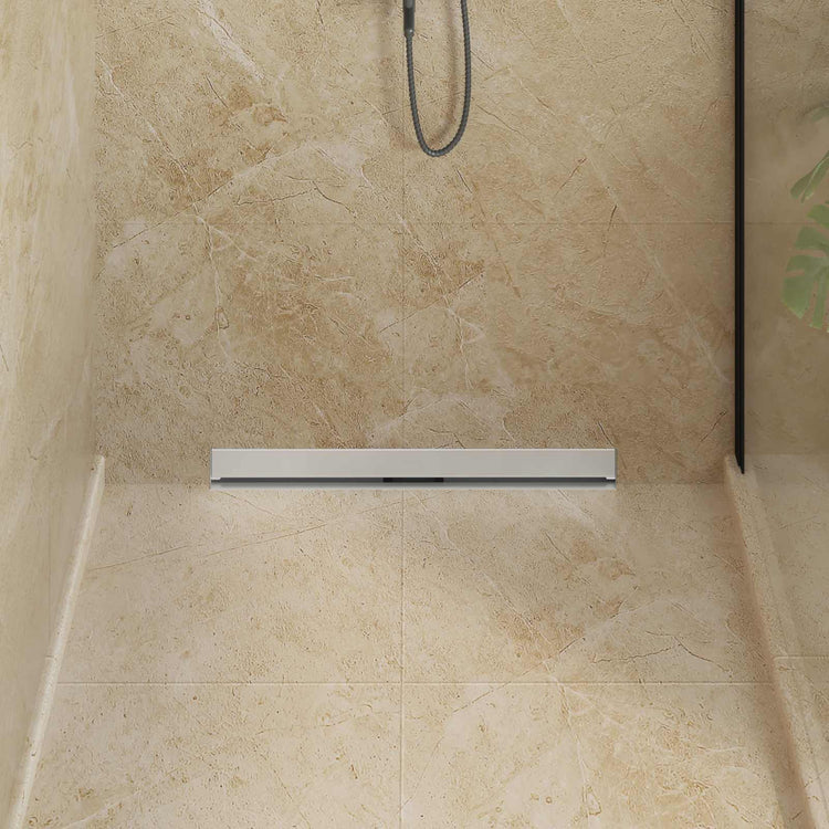 Vidaxxl caniveau de douche mural argent 70 cm acier inoxydable 304
