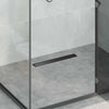 Vidaxx caniveau de douche 2 en 1 noir 60 cm acier inoxydable 304
