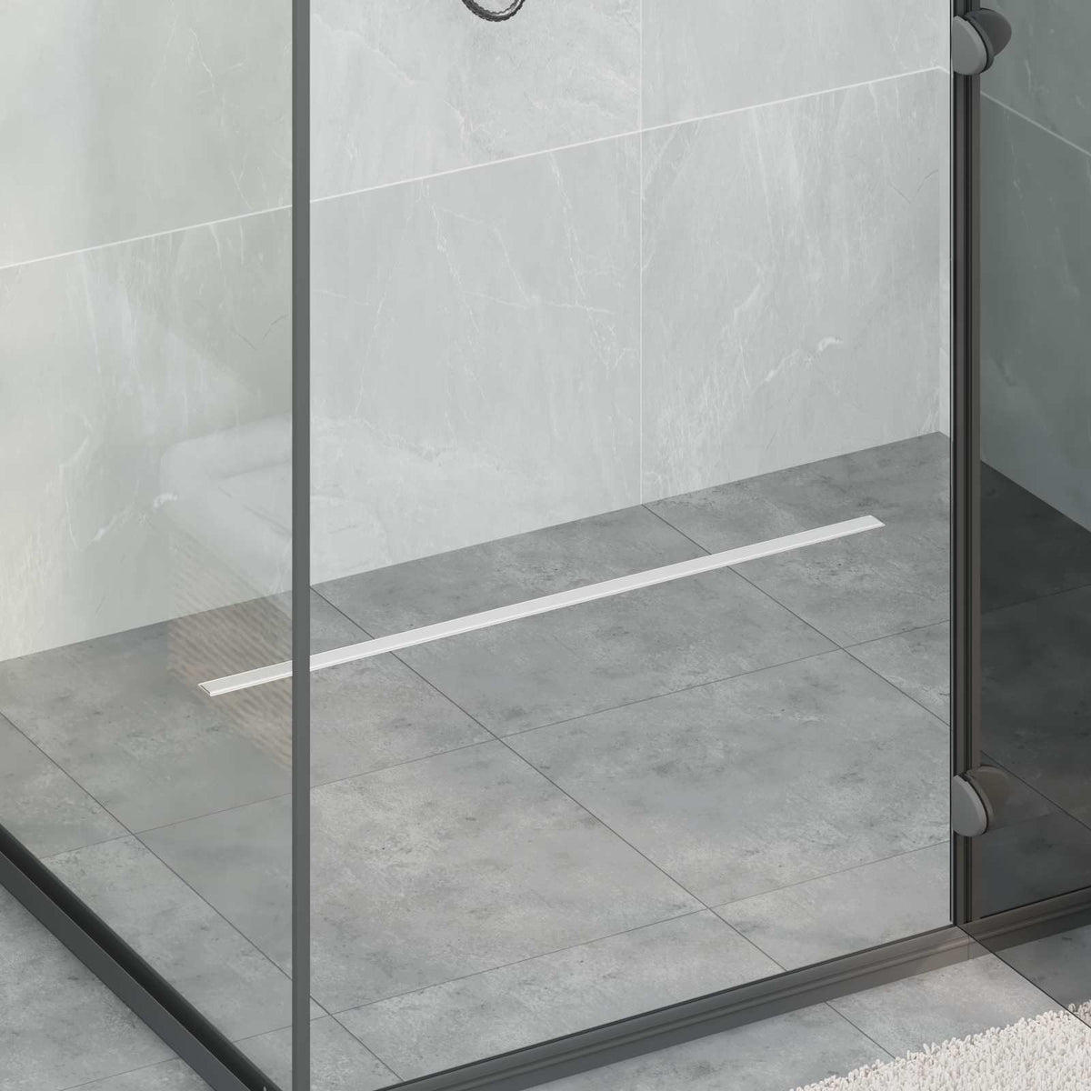 VidaXL Caniveau de douche 360° avec modèle mince argent 80 cm