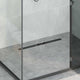 Vidaxxl caniveau de douche avec couvercle en verre noir 80 cm acier inoxydable 304