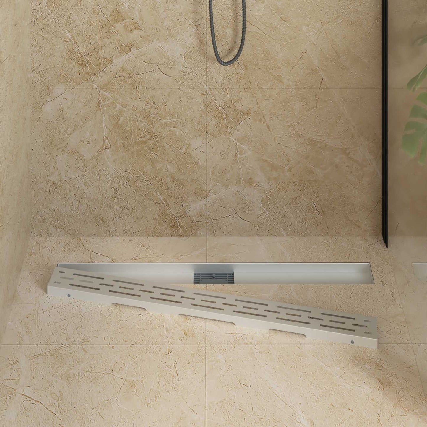 Vidaxx caniveau de douche avec design de ligne argent 90 cm acier inoxydable 304