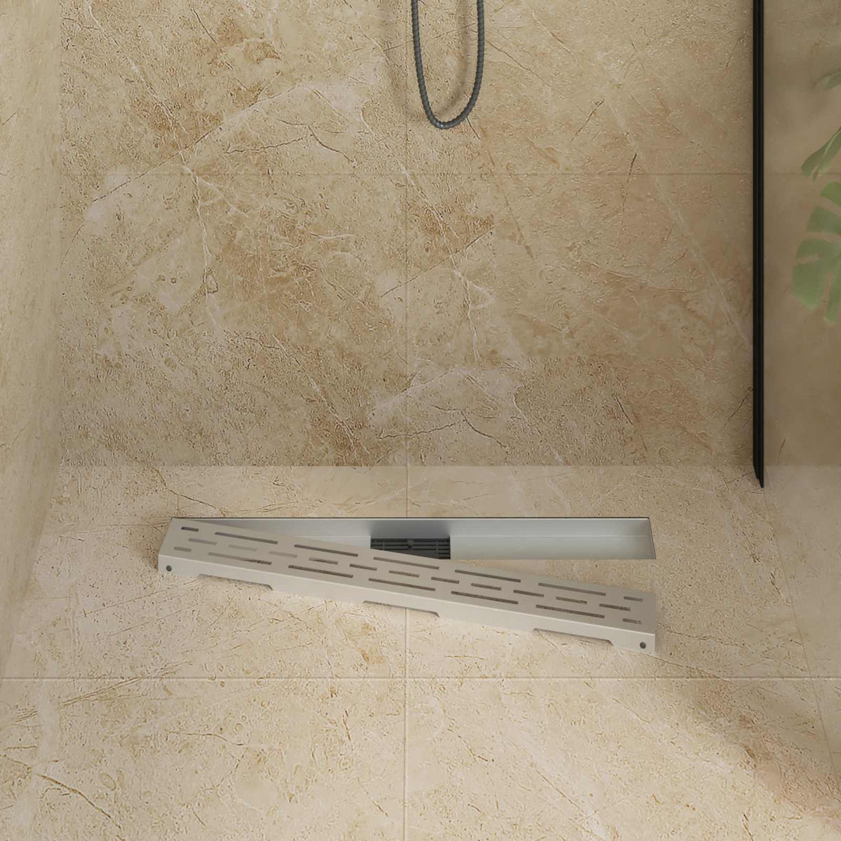 Vidaxx caniveau de douche avec ligne design argent 70 cm acier inoxydable 304