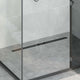 Vidaxxl caniveau de douche avec couvercle en verre noir 100 cm acier inoxydable 304
