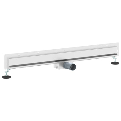 VidaXL caniveau de douche mural argent 90 cm acier inoxydable 304
