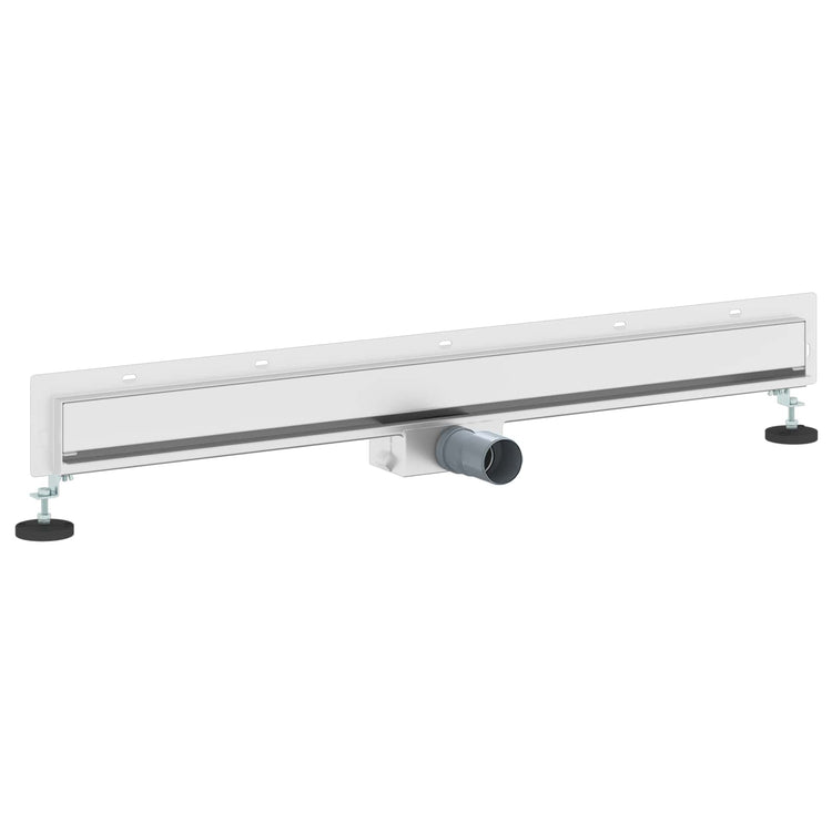 VidaXL caniveau de douche mural argent 90 cm acier inoxydable 304