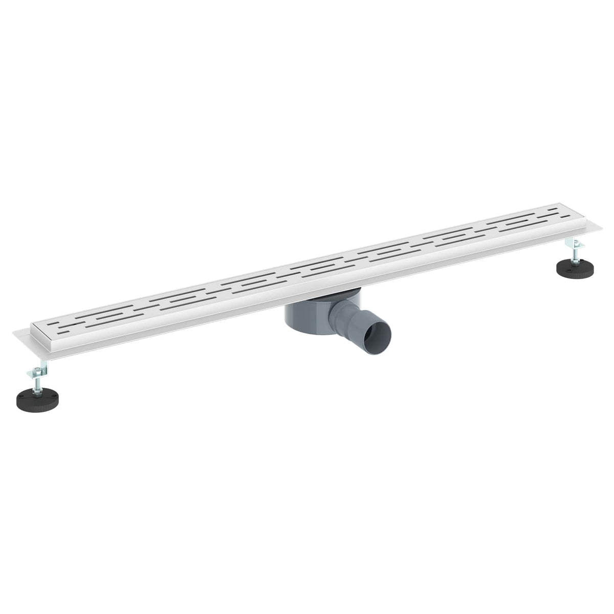 Vidaxx couvercle en verre pour caniveau de douche avec siphon 360° argent 90 cm