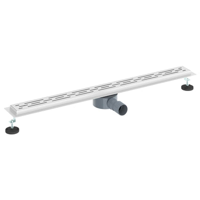 Vidaxx couvercle en verre pour caniveau de douche avec siphon 360° argent 90 cm