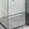 Vidaxx couvercle en verre pour caniveau de douche avec siphon 360° argent 60 cm