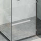 Vidaxx couvercle en verre pour caniveau de douche avec siphon 360° argent 60 cm