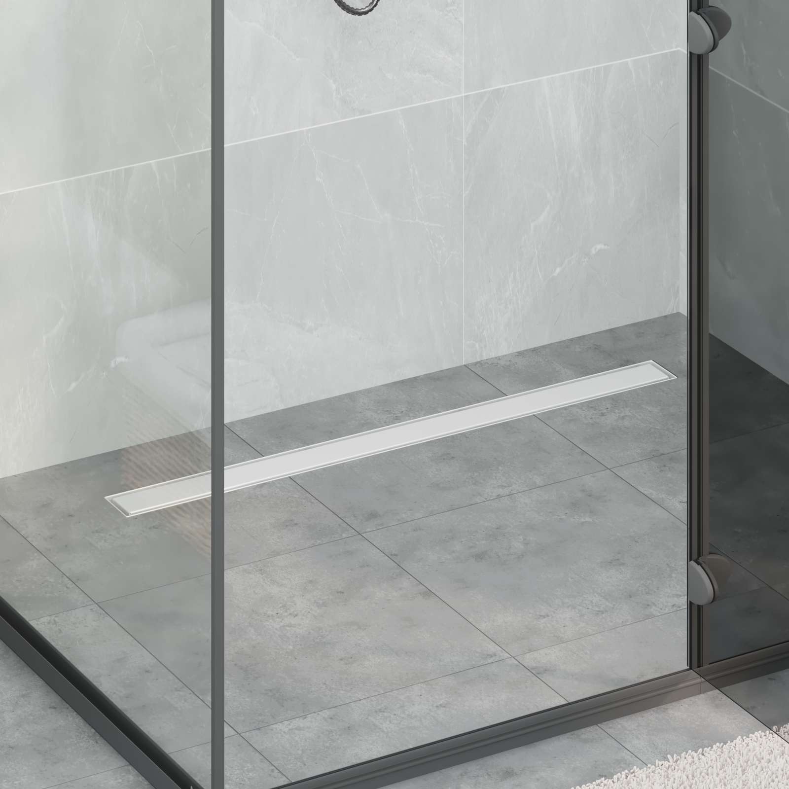 Vidaxx caniveau de douche 2 en 1 argent 100 cm acier inoxydable 304