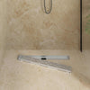 Vidaxx couvercle en verre pour caniveau de douche avec siphon 360° argent 70 cm