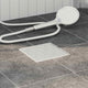 Vidaxx Caniveau de douche 2 en 1 argent 15 x 15 cm acier inoxydable 304