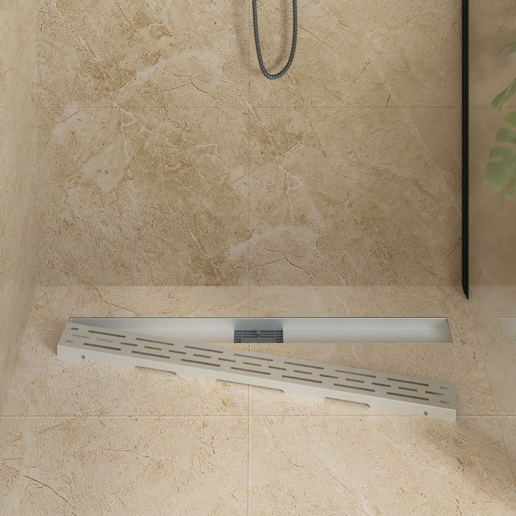 Vidaxx caniveau de douche avec ligne design argent 100 cm acier inoxydable 304