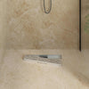 Vidaxx caniveau de douche avec ligne design argent 50 cm acier inoxydable 304