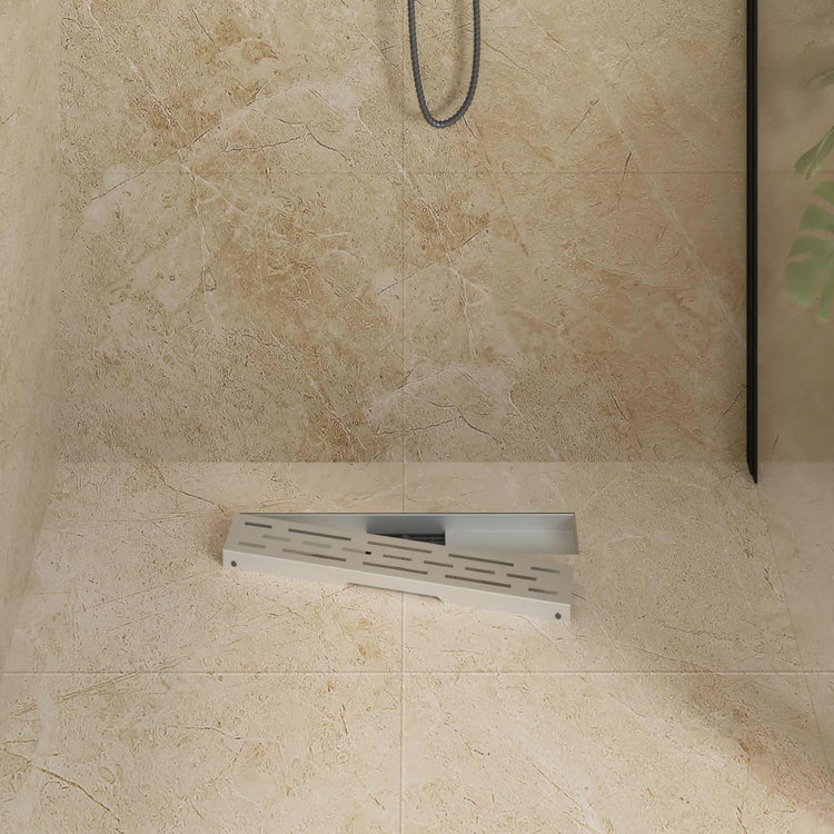 Vidaxx caniveau de douche avec ligne design argent 50 cm acier inoxydable 304
