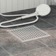VidaXL dot caniveau de douche argent 20 x 20 cm acier inoxydable 304