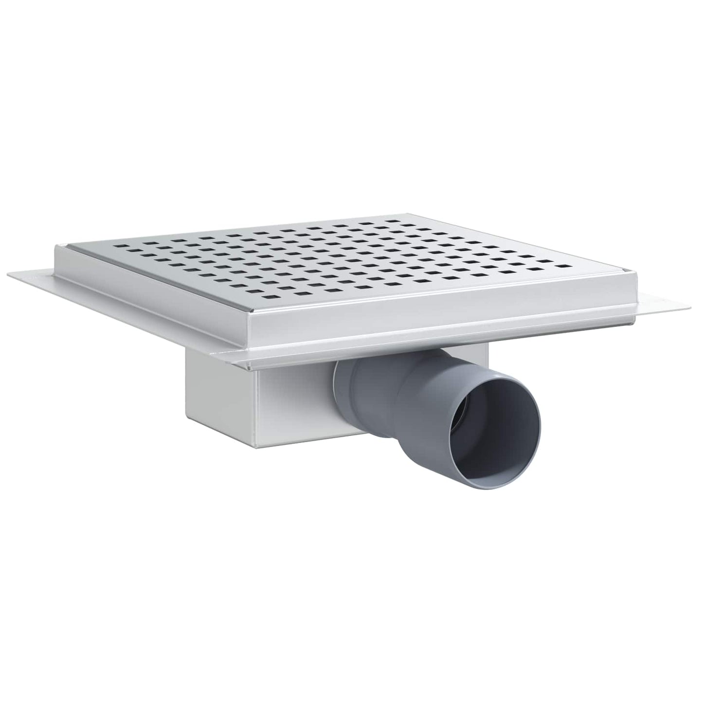 VidaXL dot caniveau de douche argent 20 x 20 cm acier inoxydable 304