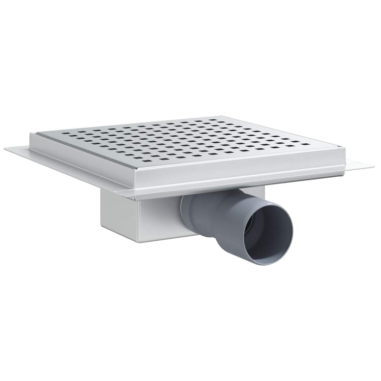 VidaXL dot caniveau de douche argent 20 x 20 cm acier inoxydable 304