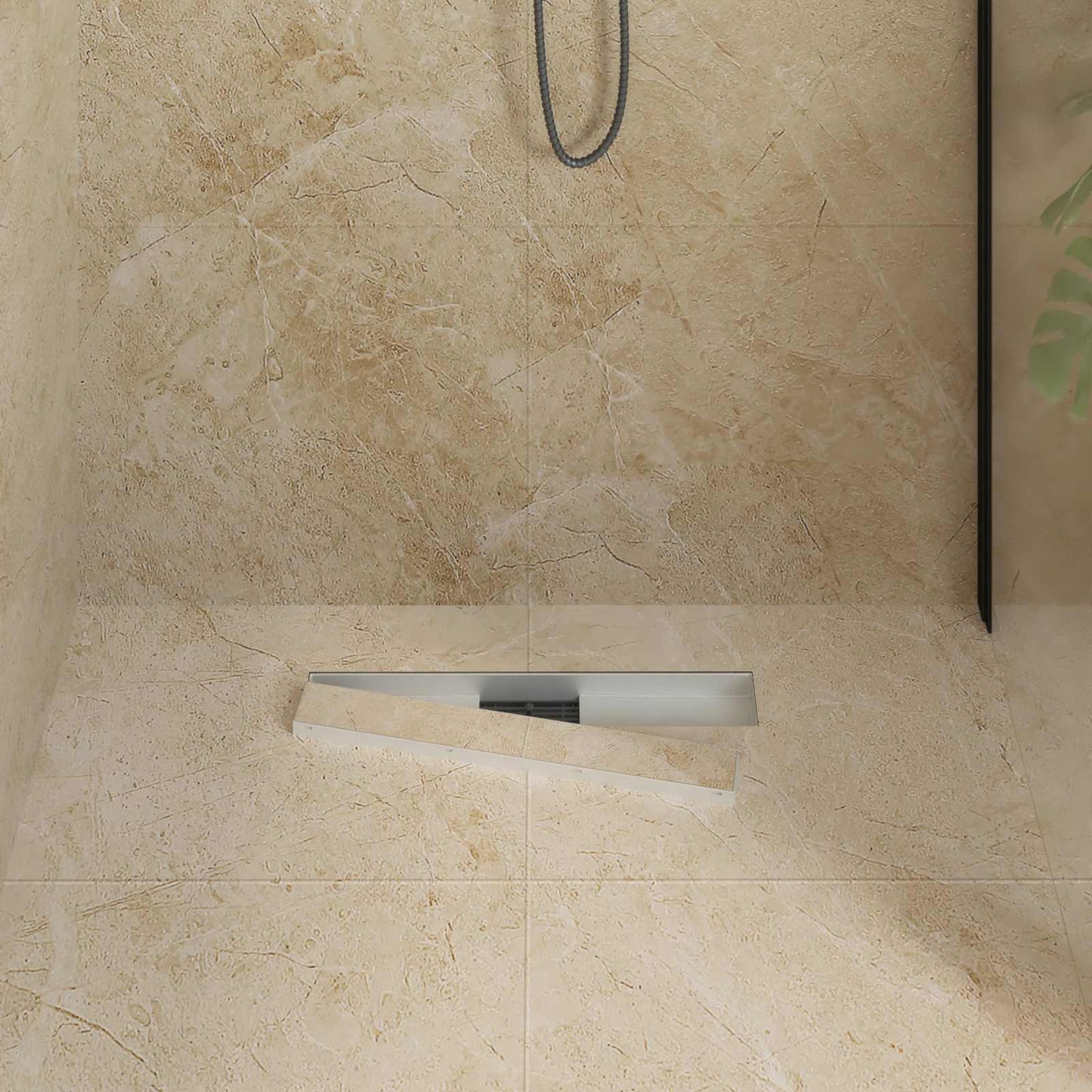 VidaXL caniveau de douche 2 en 1 argent 60 cm acier inoxydable 304