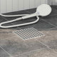 Vidaxxl dot caniveau de douche argent 15 x 15 cm acier inoxydable 304