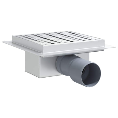 Vidaxxl dot caniveau de douche argent 15 x 15 cm acier inoxydable 304