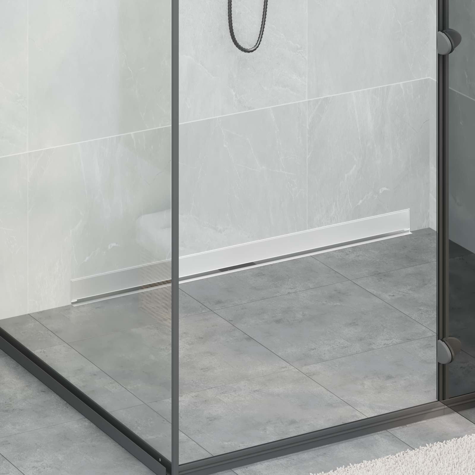 Vidaxxl caniveau de douche mural argent 100 cm acier inoxydable 304