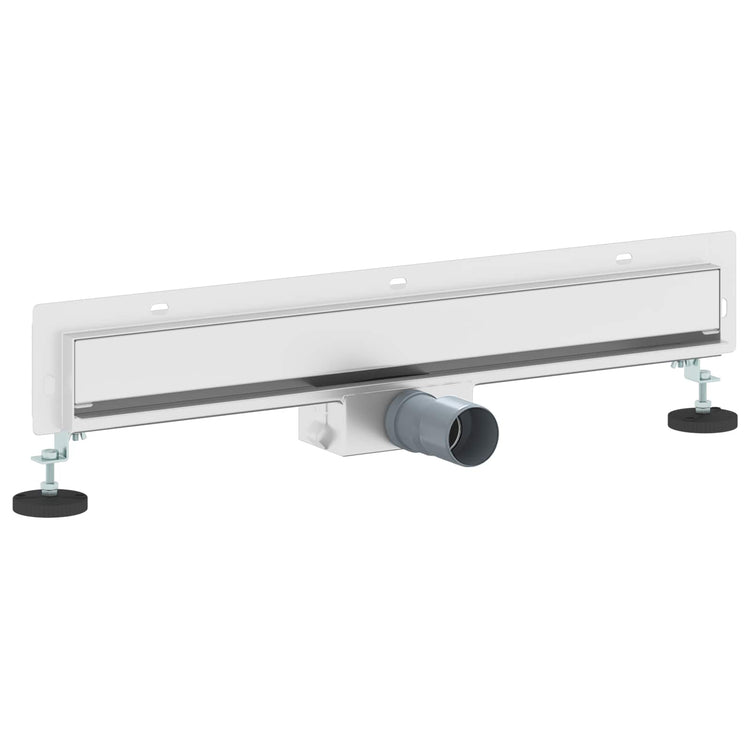 Vidaxxl caniveau de douche mural argent 60 cm acier inoxydable 304