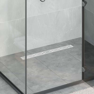 Vidaxx caniveau de douche avec design de ligne argent 80 cm acier inoxydable 304