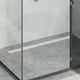 Vidaxx couvercle en verre pour caniveau de douche avec siphon 360° argent 100 cm