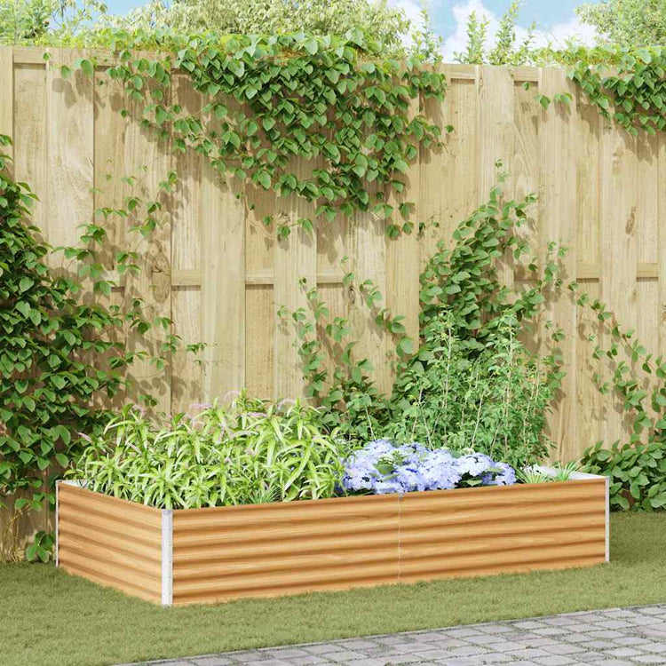 Jardinière surélevée Vidaxl 195 x 100 x 36 cm acier galvanisé