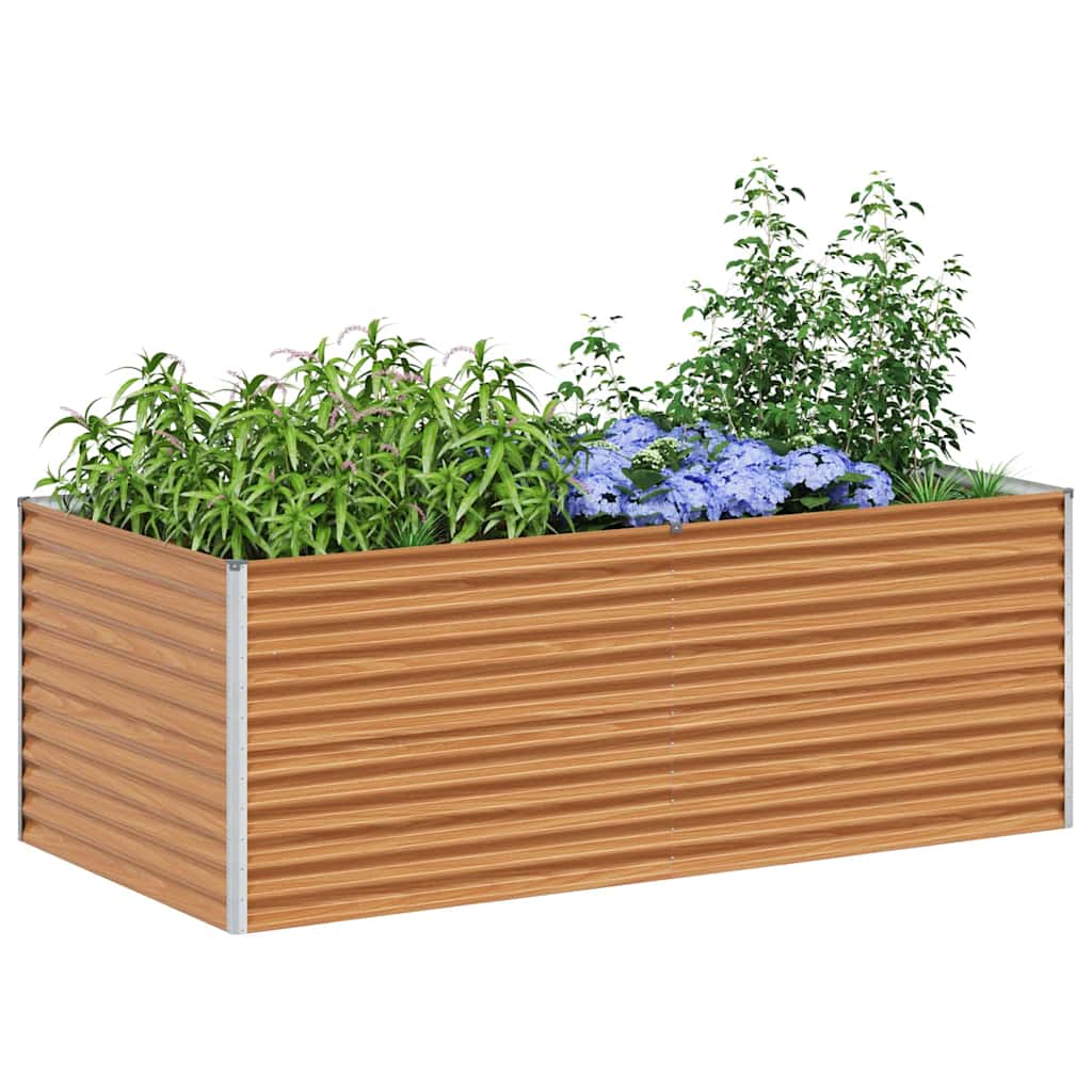 Jardinière surélevée Vidaxl 195 x 100 x 68 cm acier galvanisé
