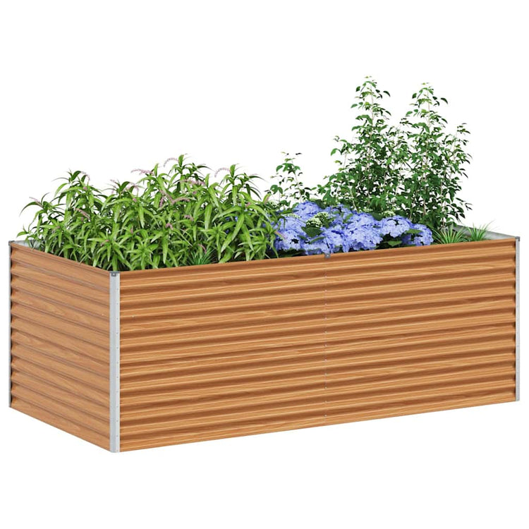 Jardinière surélevée Vidaxl 195 x 100 x 68 cm acier galvanisé