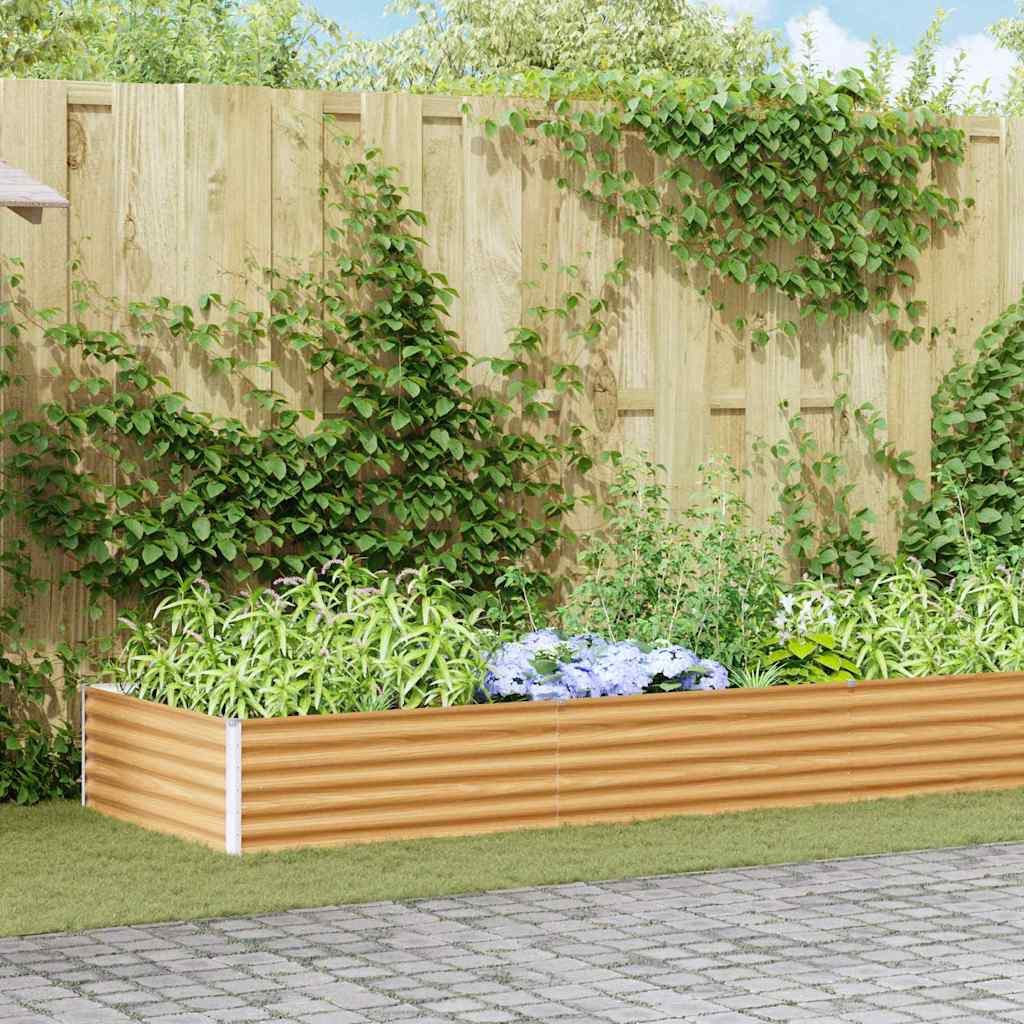 Jardinière surélevée Vidaxl 582 x 100 x 36 cm acier galvanisé