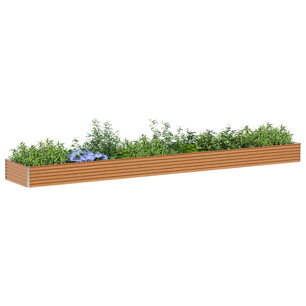 Jardinière surélevée Vidaxl 582 x 100 x 36 cm acier galvanisé