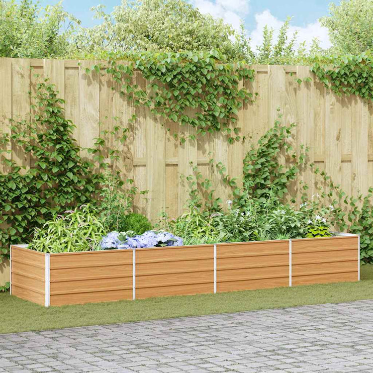 Jardinière surélevée Vidaxx marron clair 320 x 80 x 45 cm