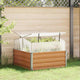 Vidaxl jardinière avec serre marron clair 100 x 100 x 77 cm