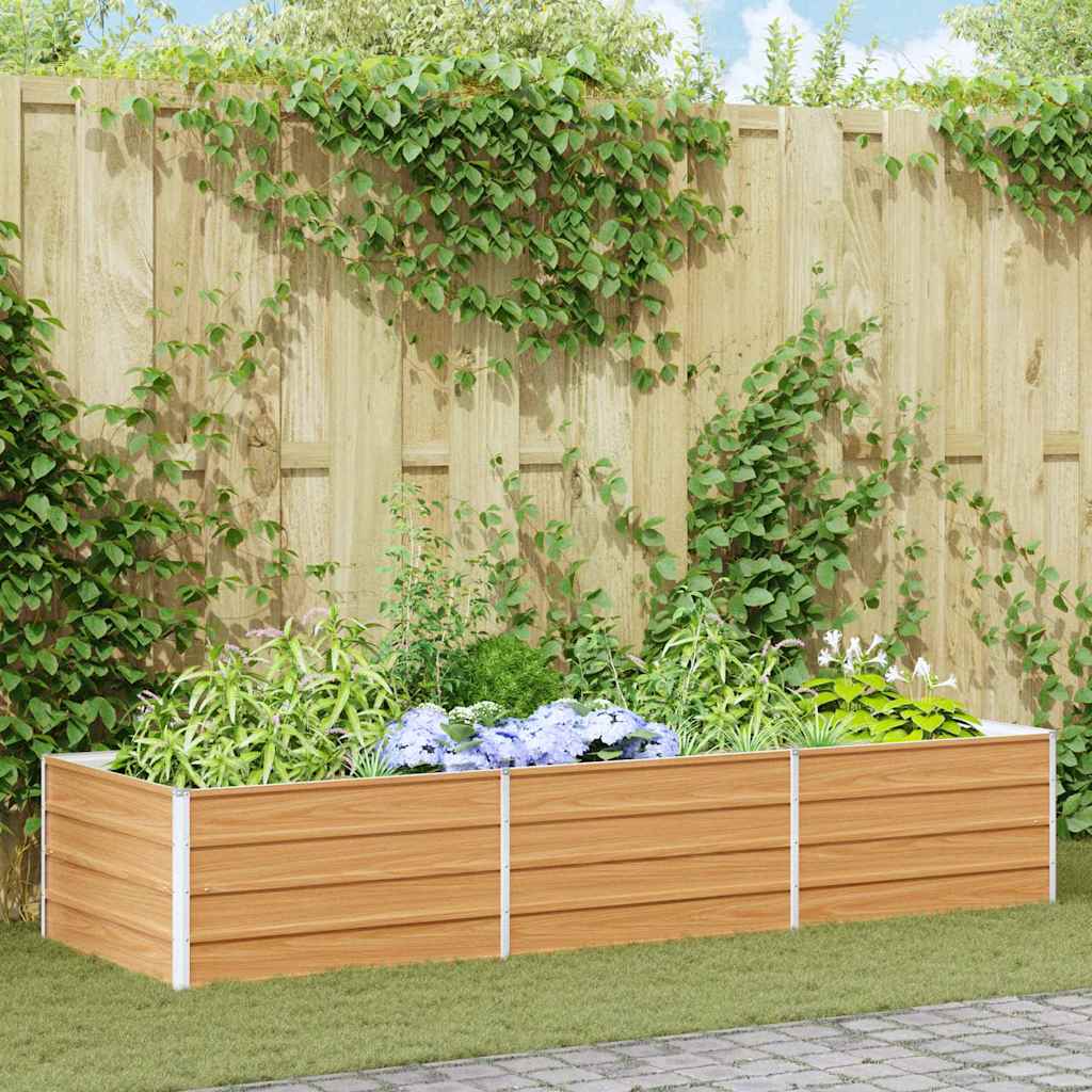 Jardinière surélevée Vidaxx marron clair 240 x 80 x 45 cm