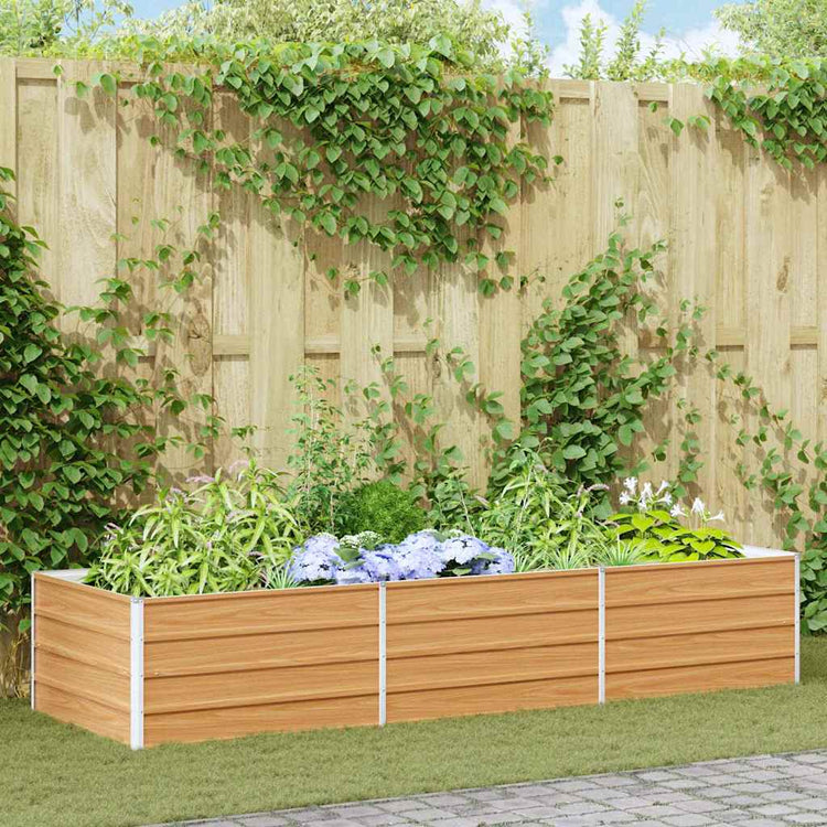 Jardinière surélevée Vidaxx marron clair 240 x 80 x 45 cm