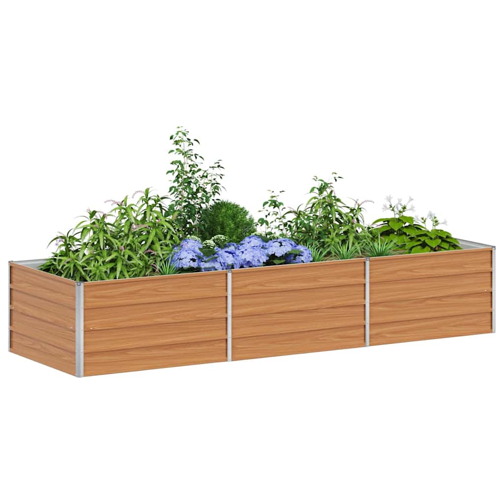 Jardinière surélevée Vidaxx marron clair 240 x 80 x 45 cm