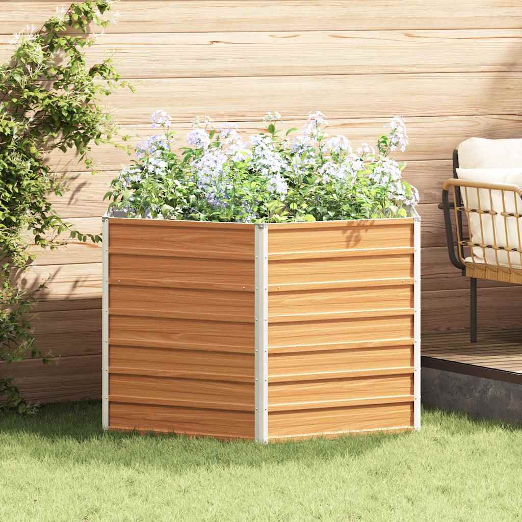 Vidaxx lit de jardin surélevé marron clair 129 x 129 x 77 cm