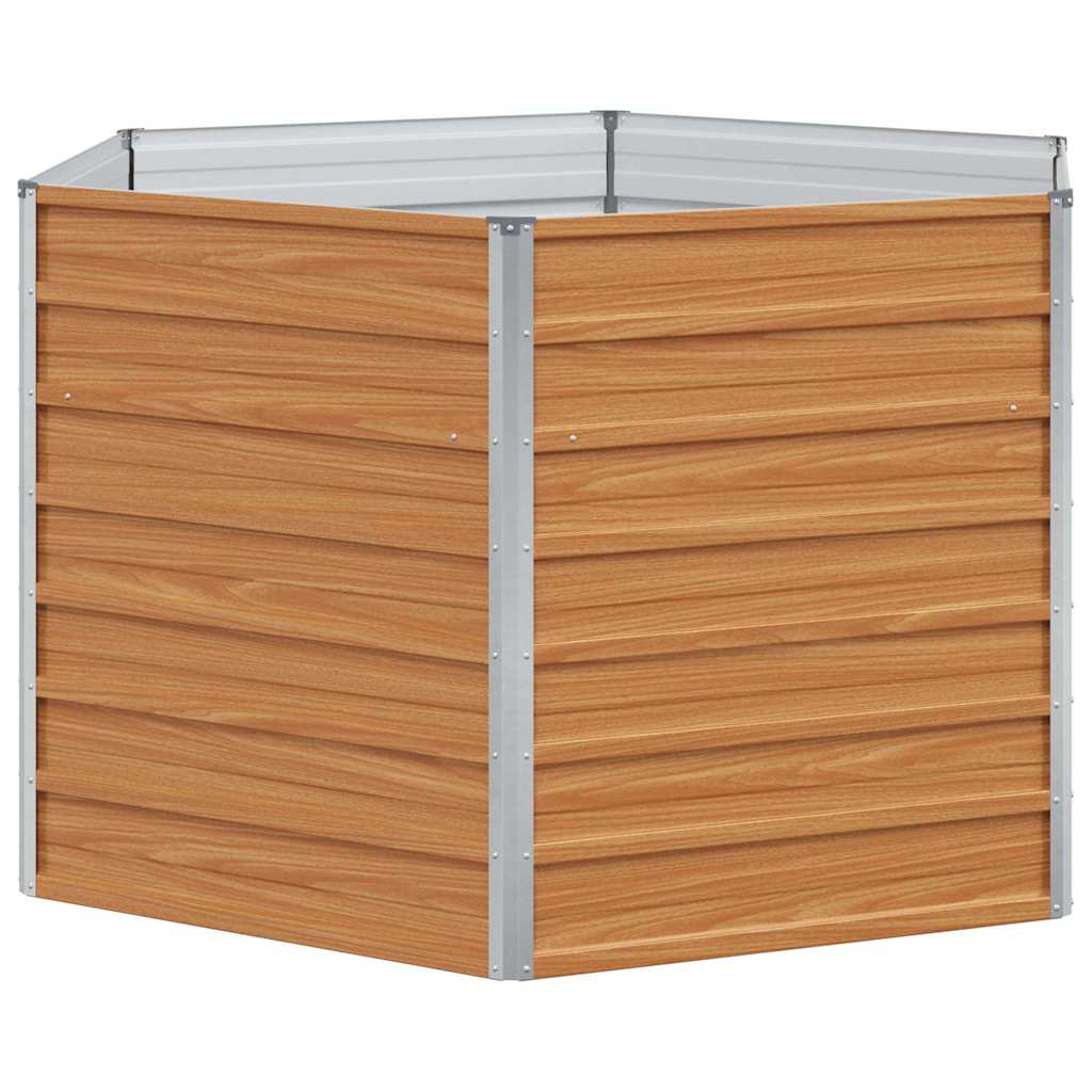 Vidaxx lit de jardin surélevé marron clair 129 x 129 x 77 cm