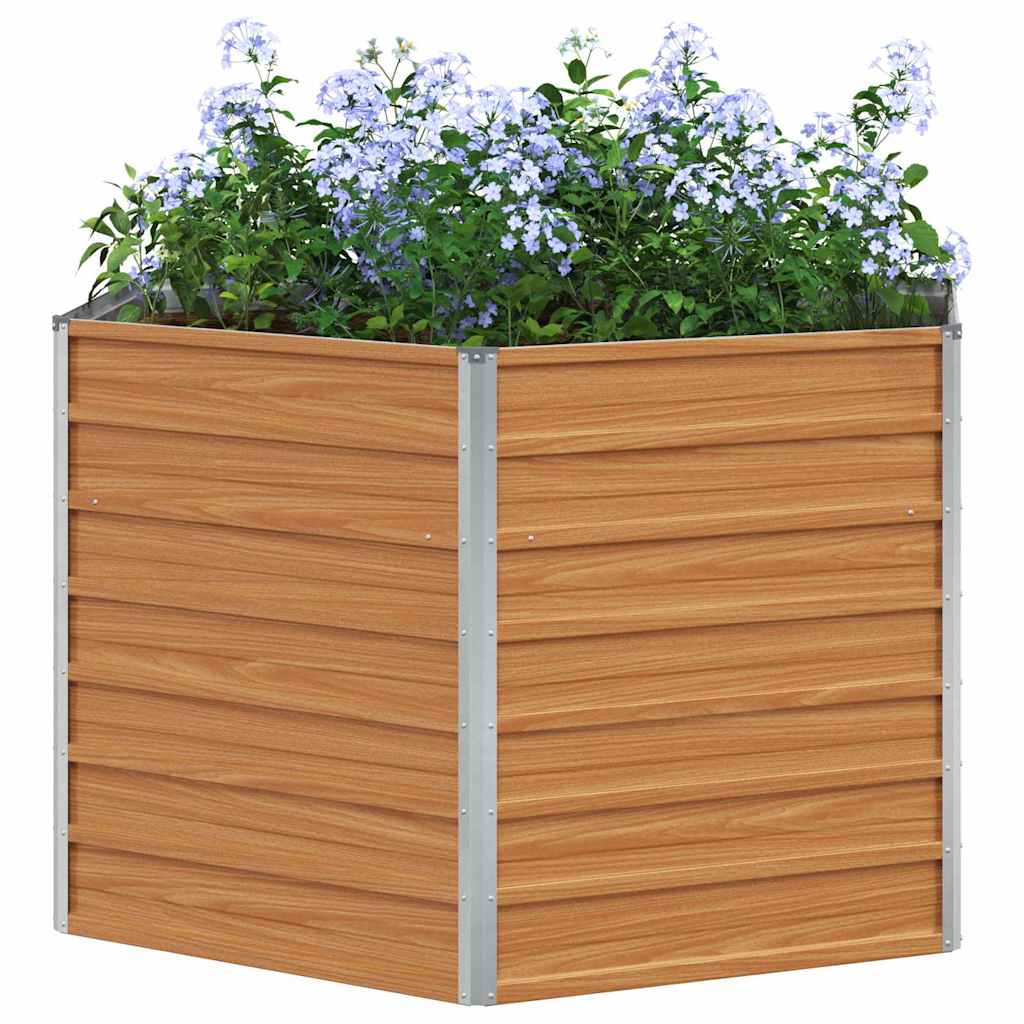 Vidaxx lit de jardin surélevé marron clair 129 x 129 x 77 cm