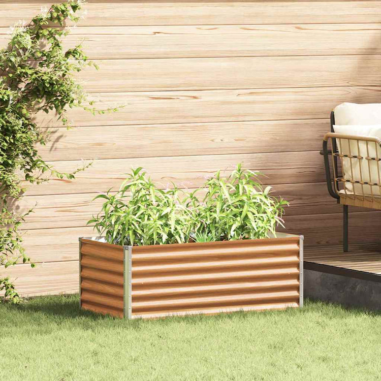 Jardinière surélevée Vidaxl 98 x 50 x 36 cm acier galvanisé