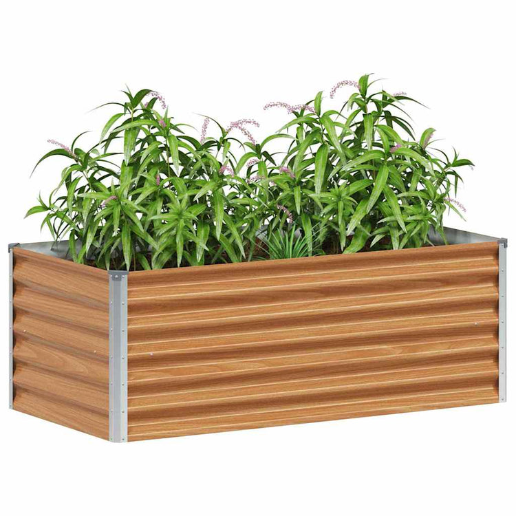 Jardinière surélevée Vidaxl 98 x 50 x 36 cm acier galvanisé