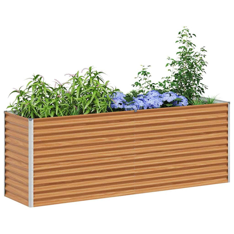Jardinière surélevée Vidaxl 195 x 50 x 68 cm acier galvanisé