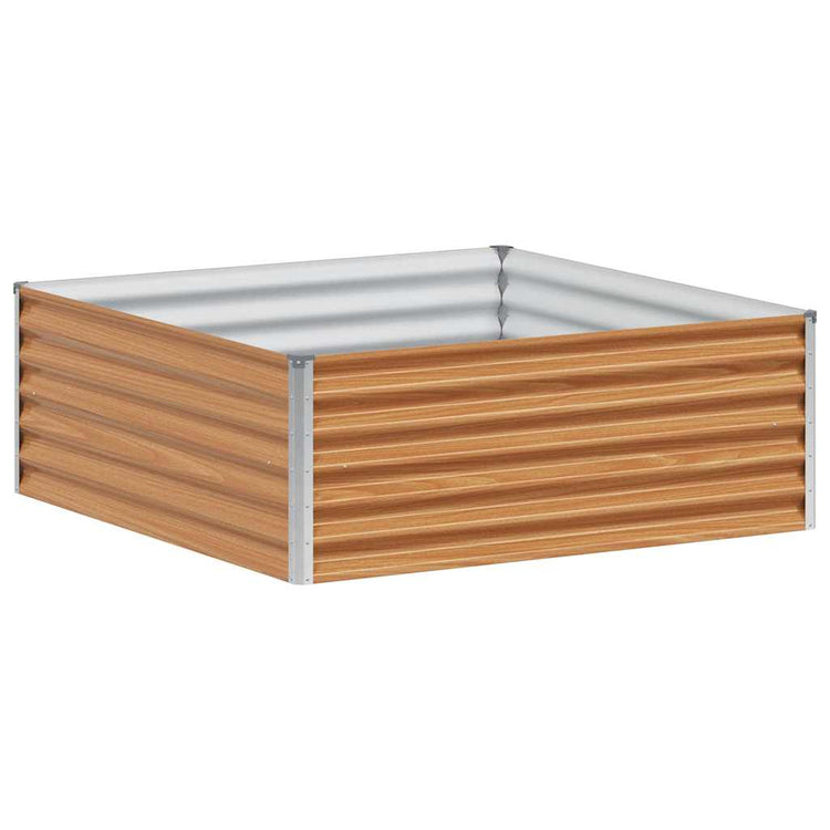 Jardinière surélevée Vidaxl 98 x 100 x 36 cm acier galvanisé