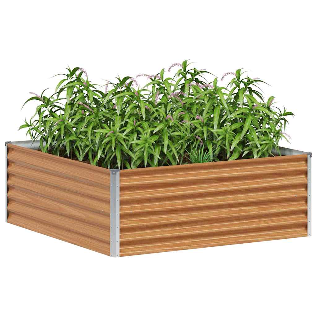 Jardinière surélevée Vidaxl 98 x 100 x 36 cm acier galvanisé
